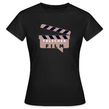 Falscher Film - Frauen T-Shirt - Schwarz - Vorne - AI Model Female 172 dark (172cm)