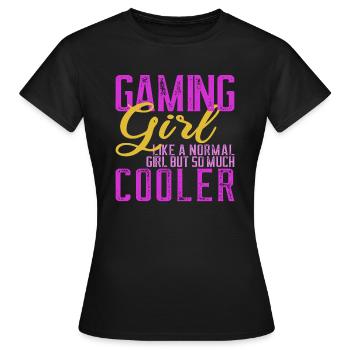 Gaming Video Games Gamer Gaming Women - Women's T-Shirt - black - Front - AI Model Female 172 dark (172cm)
