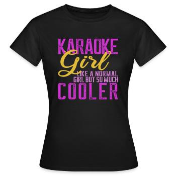 Karaoké Chant Femmes Cadeau - T-shirt Femme - noir - Devant - AI Model Female 172 dark (172cm)