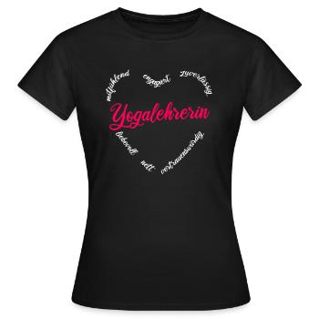 Yogalehrerin Yoga Joga Lehrerin Frauen Geschenk - Frauen T-Shirt - Schwarz - Vorne - AI Model Female 172 dark (172cm)