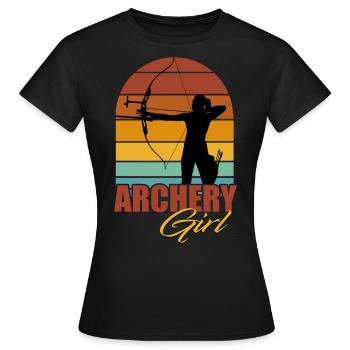 Archer Archer Archer Bow Sport - T-shirt Femme - noir - Devant - AI Model Female 172 dark (172cm)