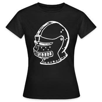 Ritter Helm - Frauen T-Shirt - Schwarz - Vorne - AI Model Female 172 dark (172cm)