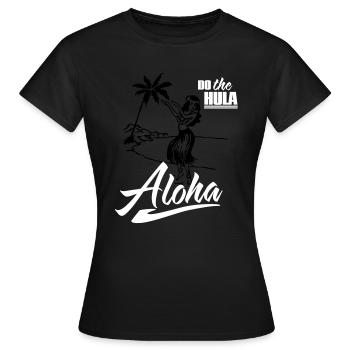 Aloha - T-shirt Femme - noir - Devant - AI Model Female 172 dark (172cm)