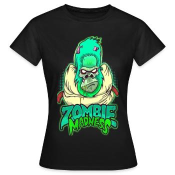 Zombie Gorilla - T-shirt Femme - noir - Devant - AI Model Female 172 dark (172cm)