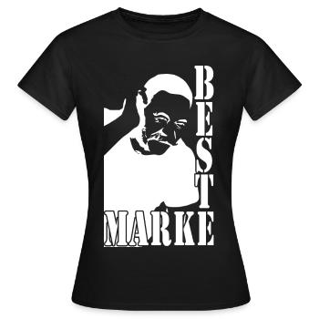Meilleur homme de marque - T-shirt Femme - noir - Devant - AI Model Female 172 dark (172cm)