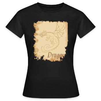 Ancient dragon - Women's T-Shirt - black - Front - AI Model Female 172 dark (172cm)
