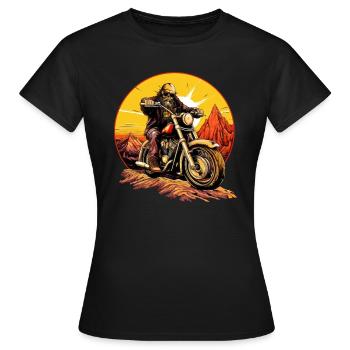 Rocker Motorcyclist / Motorcycle Rocker - Women's T-Shirt - black - Front - AI Model Female 172 dark (172cm)