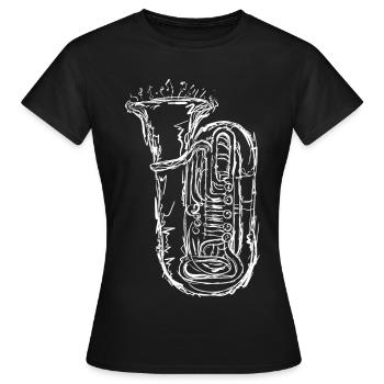 Tuba - T-shirt Femme - noir - Devant - AI Model Female 172 dark (172cm)