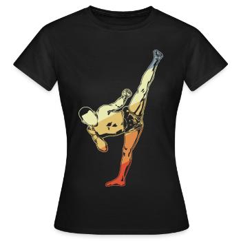 Kickboxer Vintage Look - T-shirt Femme - noir - Devant - AI Model Female 172 dark (172cm)