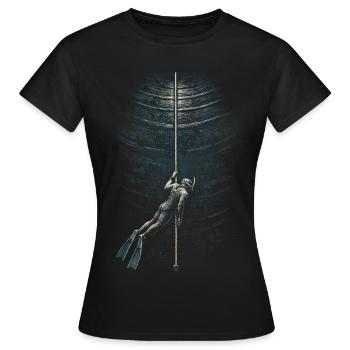 Apnoetauchen Freitauchen - Frauen T-Shirt - Schwarz - Vorne - AI Model Female 172 dark (172cm)