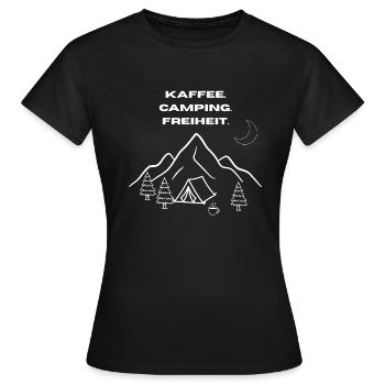 Chemise de la liberté du camping Coffee - T-shirt Femme - noir - Devant - AI Model Female 172 dark (172cm)