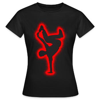 Breakdancing Boys Kids Breakdance - T-shirt Femme - noir - Devant - AI Model Female 172 dark (172cm)