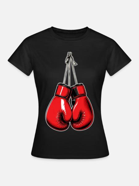 Rote Boxhandschuhe – Boxing & Fight - Frauen T-Shirt - Schwarz