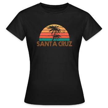 Santa Cruz Vintage Retro 70s Throwback - Women's T-Shirt - black - Front - AI Model Female 172 dark (172cm)