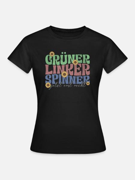 gruener linker spinner - Frauen T-Shirt - Schwarz