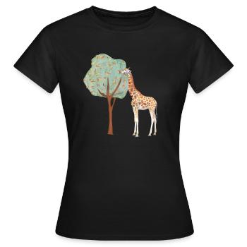 giraffe | giraffe - Women's T-Shirt - black - Front - AI Model Female 172 dark (172cm)