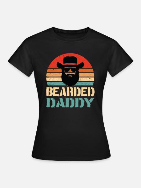 Bärtiger Papa - Frauen T-Shirt - Schwarz