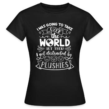 Abgelenkt von Plüschtieren - Frauen T-Shirt - Schwarz - Vorne - AI Model Female 172 dark (172cm)