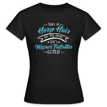 Foxtrotter Horse shirt-Glitter - Frauen T-Shirt - Schwarz - Vorne - AI Model Female 172 dark (172cm)