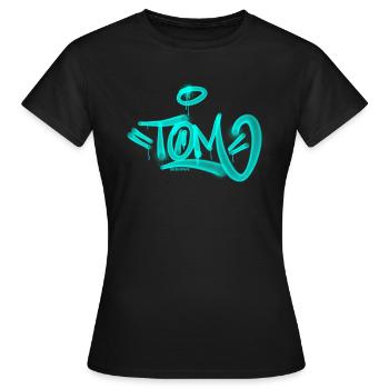 T-shirt Tom Graffiti - T-shirt Femme - noir - Devant - AI Model Female 172 dark (172cm)