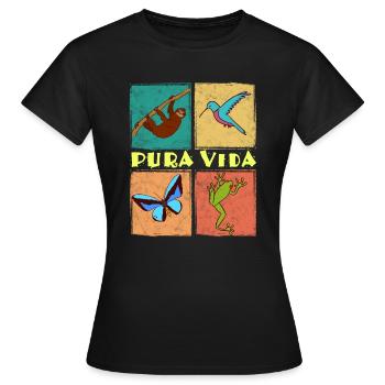 Pura Vida - Frauen T-Shirt - Schwarz - Vorne - AI Model Female 172 dark (172cm)