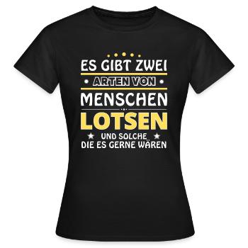 Lotsen Geschenk - zwei Arten von... Design - Frauen T-Shirt - Schwarz - Vorne - AI Model Female 172 dark (172cm)