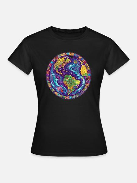Unser Planet Erde - Frauen T-Shirt - Schwarz