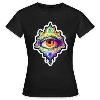 Troisième œil - T-shirt Femme - noir - Devant - AI Model Female 172 dark (172cm)