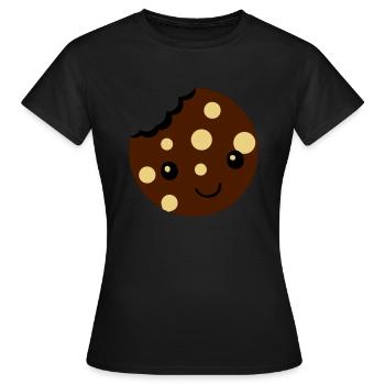 cookie - Frauen T-Shirt - Schwarz - Vorne - AI Model Female 172 dark (172cm)