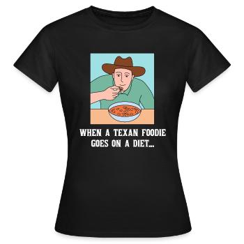 Diät in Texas Design für stolze Texaner - Frauen T-Shirt - Schwarz - Vorne - AI Model Female 172 dark (172cm)