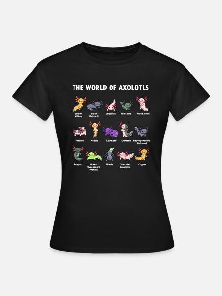 Die Welt der Axolotl Design für Axolotl-Liebhaber - T-shirt dam - svart