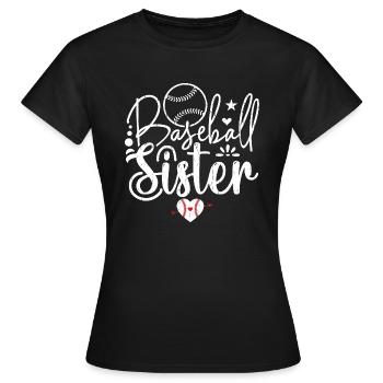 Baseball Sister Baseball Baseball Sister - T-shirt Femme - noir - Devant - AI Model Female 172 dark (172cm)