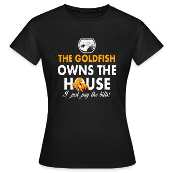 Goldfisch Liebhaber - Frauen T-Shirt - Schwarz - Vorne - AI Model Female 172 dark (172cm)