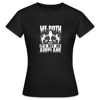 Nous n’avons pas besoin d’airplane - T-shirt Femme - noir - Devant - AI Model Female 172 dark (172cm)