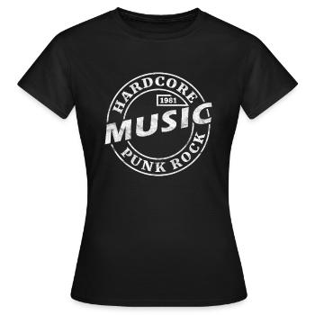 Hard-core Punk Rock Music 1981 - Women's T-Shirt - black - Front - AI Model Female 172 dark (172cm)