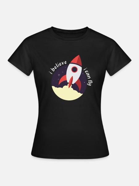 i believe i can fly - Frauen T-Shirt - Schwarz