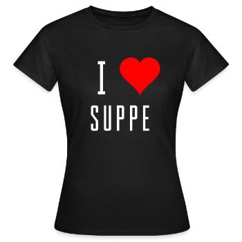 J'adore la soupe amant soupe idée cadeau - T-shirt Femme - noir - Devant - AI Model Female 172 dark (172cm)