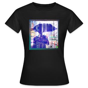 Les illusions d'optique - T-shirt Femme - noir - Devant - AI Model Female 172 dark (172cm)