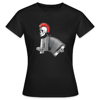 Akkordeon des Todes - Frauen T-Shirt - Schwarz - Vorne - AI Model Female 172 dark (172cm)
