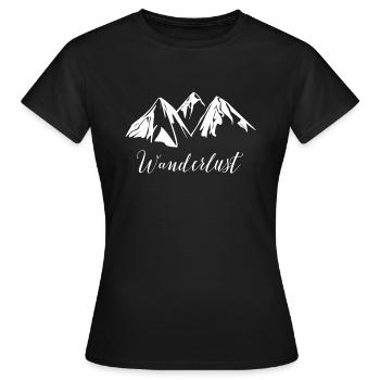 Wanderlust - Women's T-Shirt - black - Front - AI Model Female 172 dark (172cm)