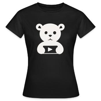 Teddybär creator youtube - Frauen T-Shirt - Schwarz - Vorne - AI Model Female 172 dark (172cm)