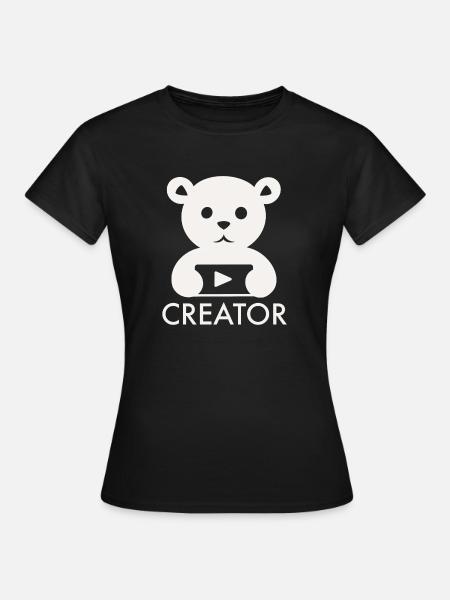 Teddybär Creator YouTube - Frauen T-Shirt - Schwarz