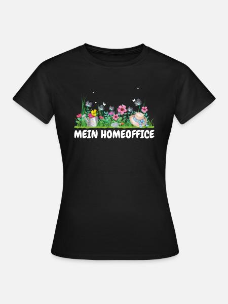 Mein Home Office Gartenarbeit Garten Geschenk - Frauen T-Shirt - Schwarz