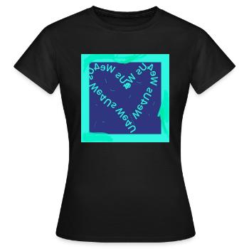 99455B64 5BEE 4E1C AB55 63B70DE7DFD3 - Frauen T-Shirt - Schwarz - Vorne - AI Model Female 172 dark (172cm)