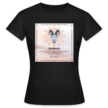 Zodiac Steinbock - Frauen T-Shirt - Schwarz - Vorne - AI Model Female 172 dark (172cm)