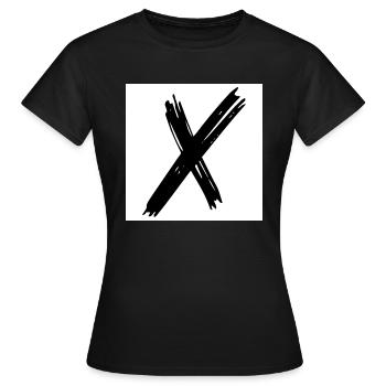 Black X - Frauen T-Shirt - Schwarz - Vorne - AI Model Female 172 dark (172cm)
