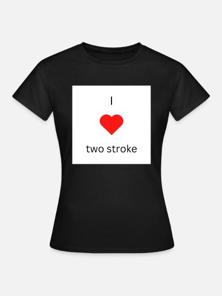 two stroke - Frauen T-Shirt - Schwarz