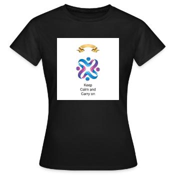 Keep calm - Frauen T-Shirt - Schwarz - Vorne - AI Model Female 172 dark (172cm)