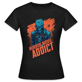 Zombie Illustration Horror Movie Fan Design - Women's T-Shirt - black - Front - AI Model Female 172 dark (172cm)
