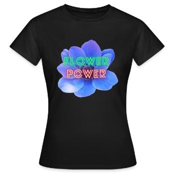 Pouvoir des fleurs - T-shirt Femme - noir - Devant - AI Model Female 172 dark (172cm)